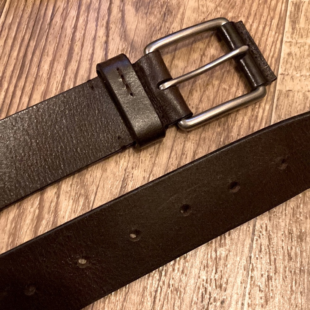 Leather belt | chocolate brown | large | 1.5 in wide